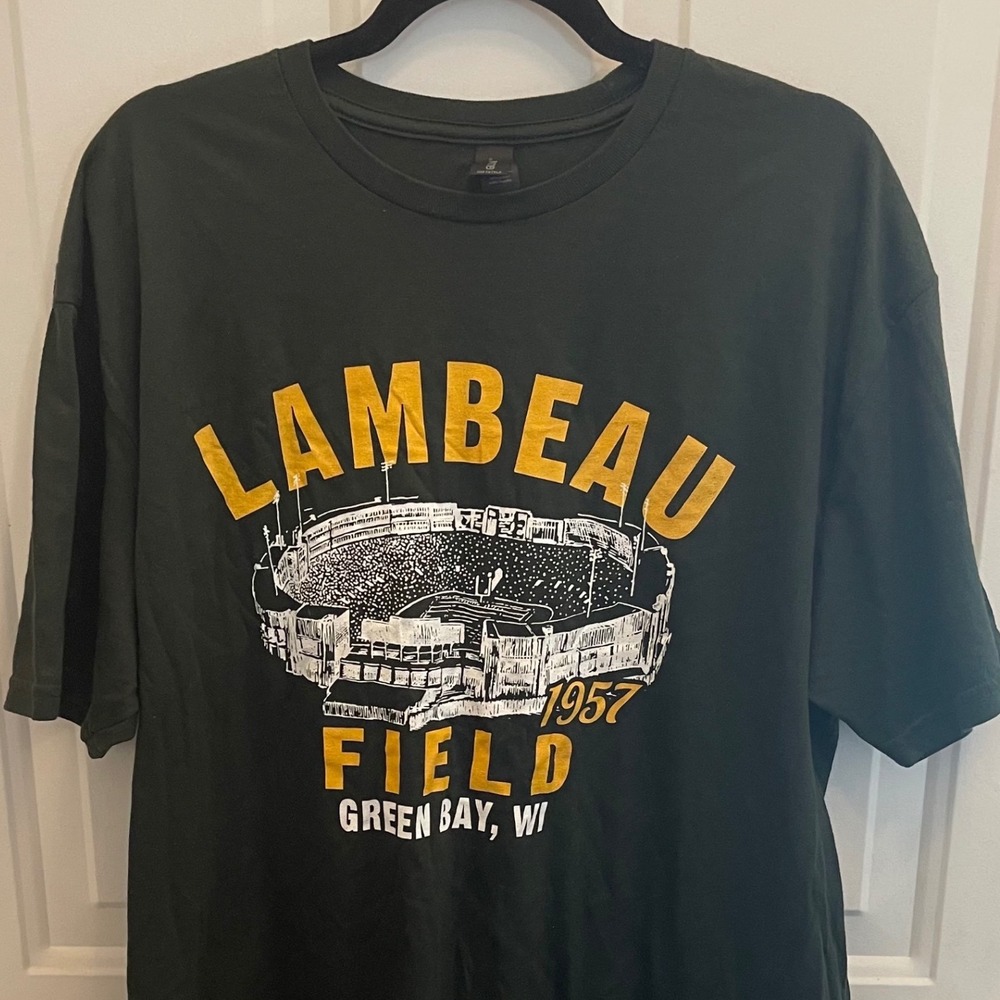 Lambeau Field Green Bay Packers T-Shirt Mens XL Green Graphic Stadium Tee